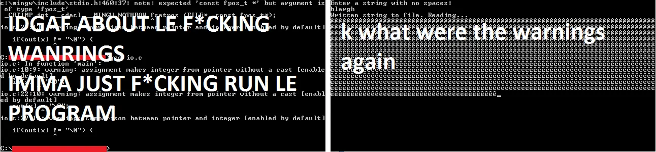 le c program and compiler derp