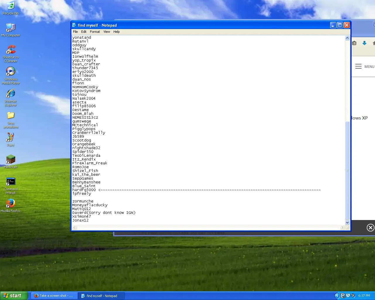windows xp